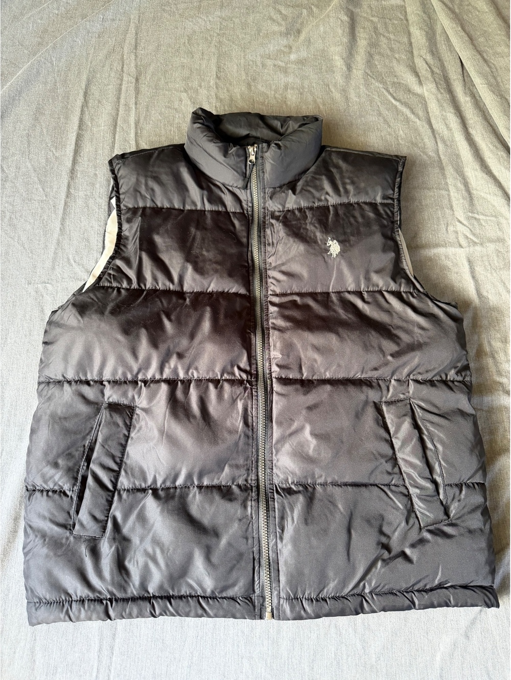 U.S. Polo Assn. Men's Signature Puffer Vest Navy Black Size Large